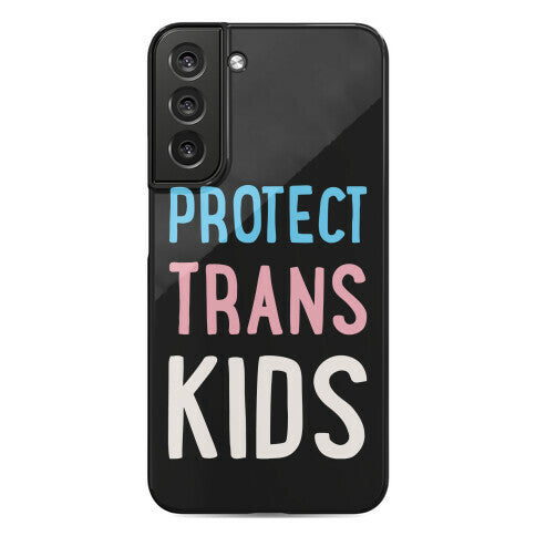Protect Trans Kids White Print Phone Case